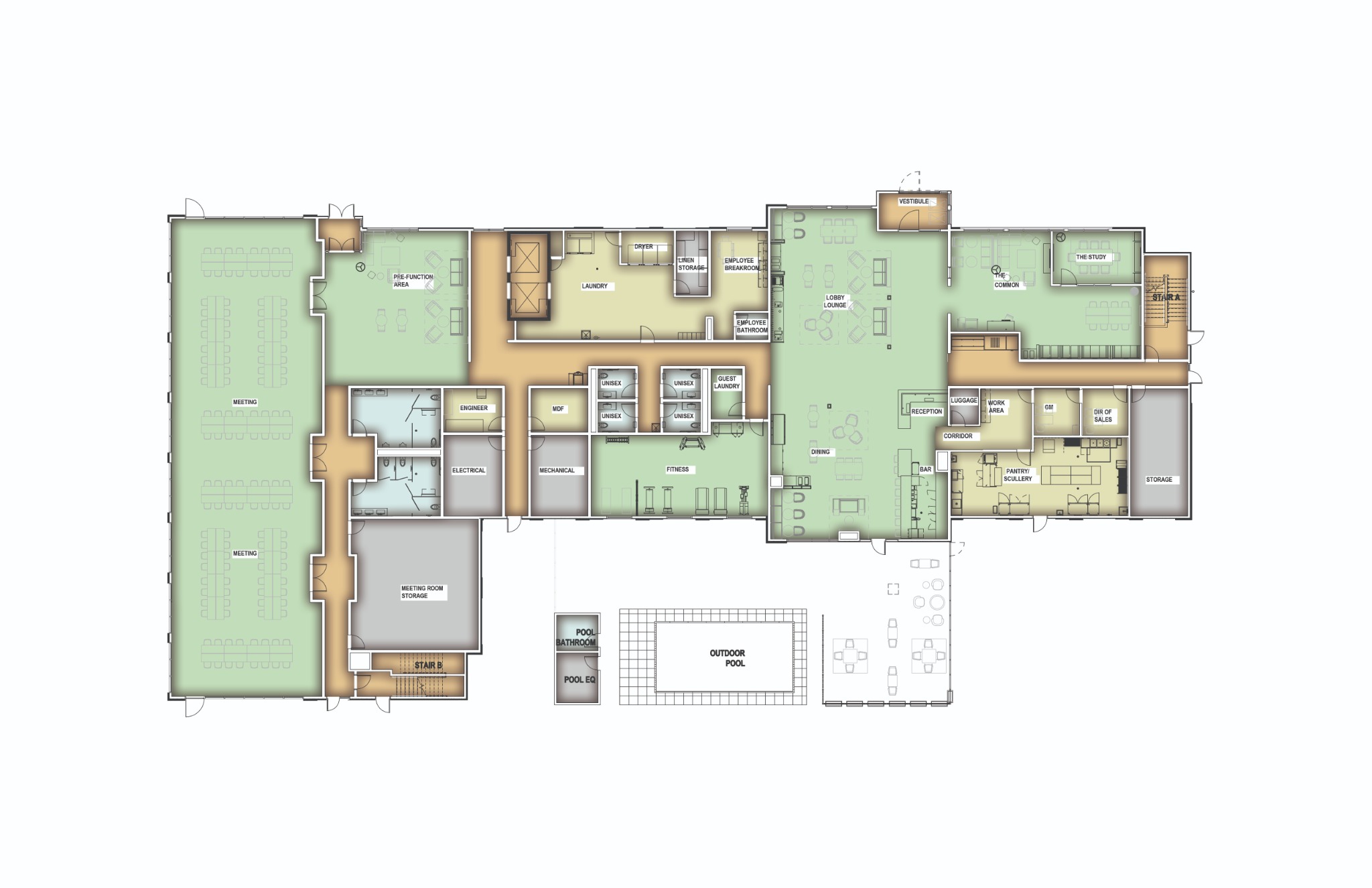 Atwell Suites ground floor plan