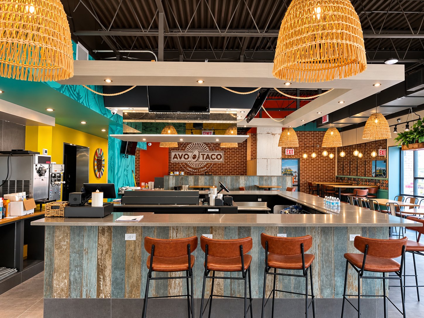 AVO TACO bar and open dining room