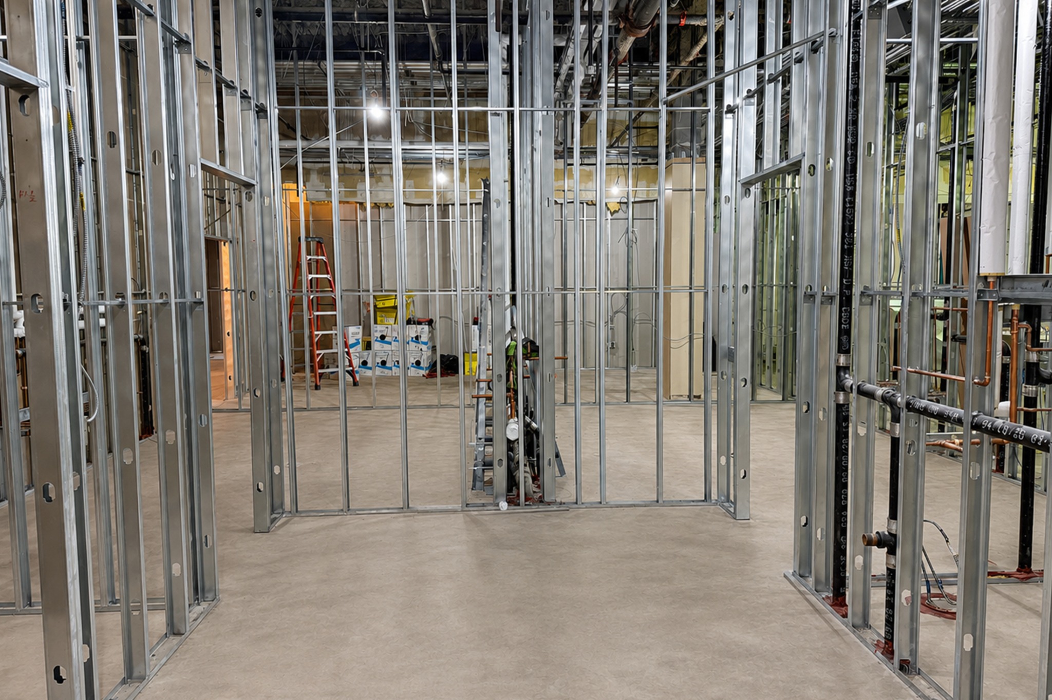 Framing and building systems under construction