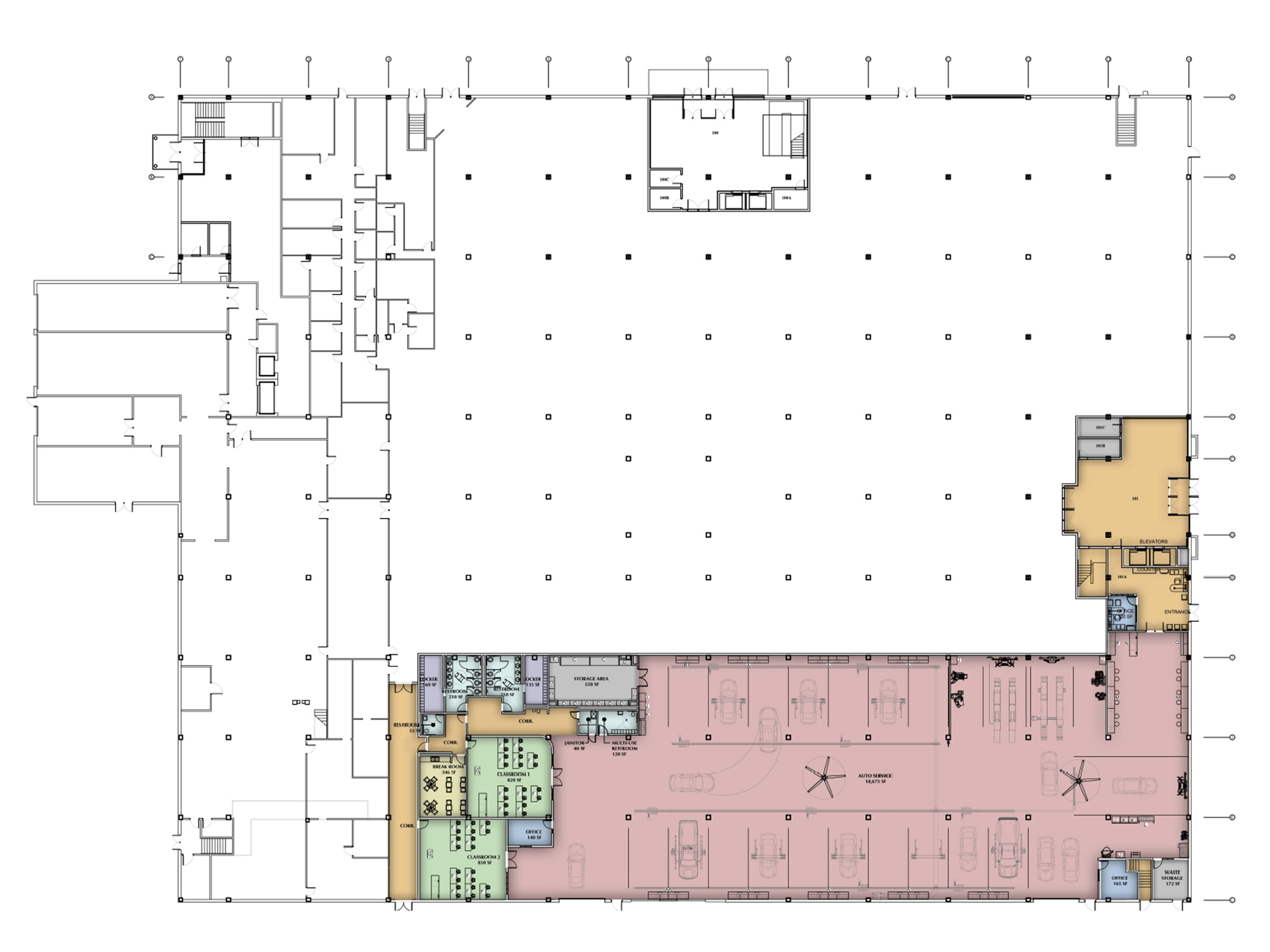 First floor program organization plan