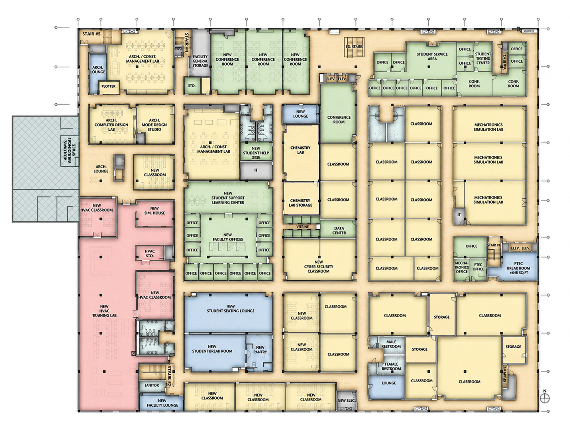 Second floor academic program plan