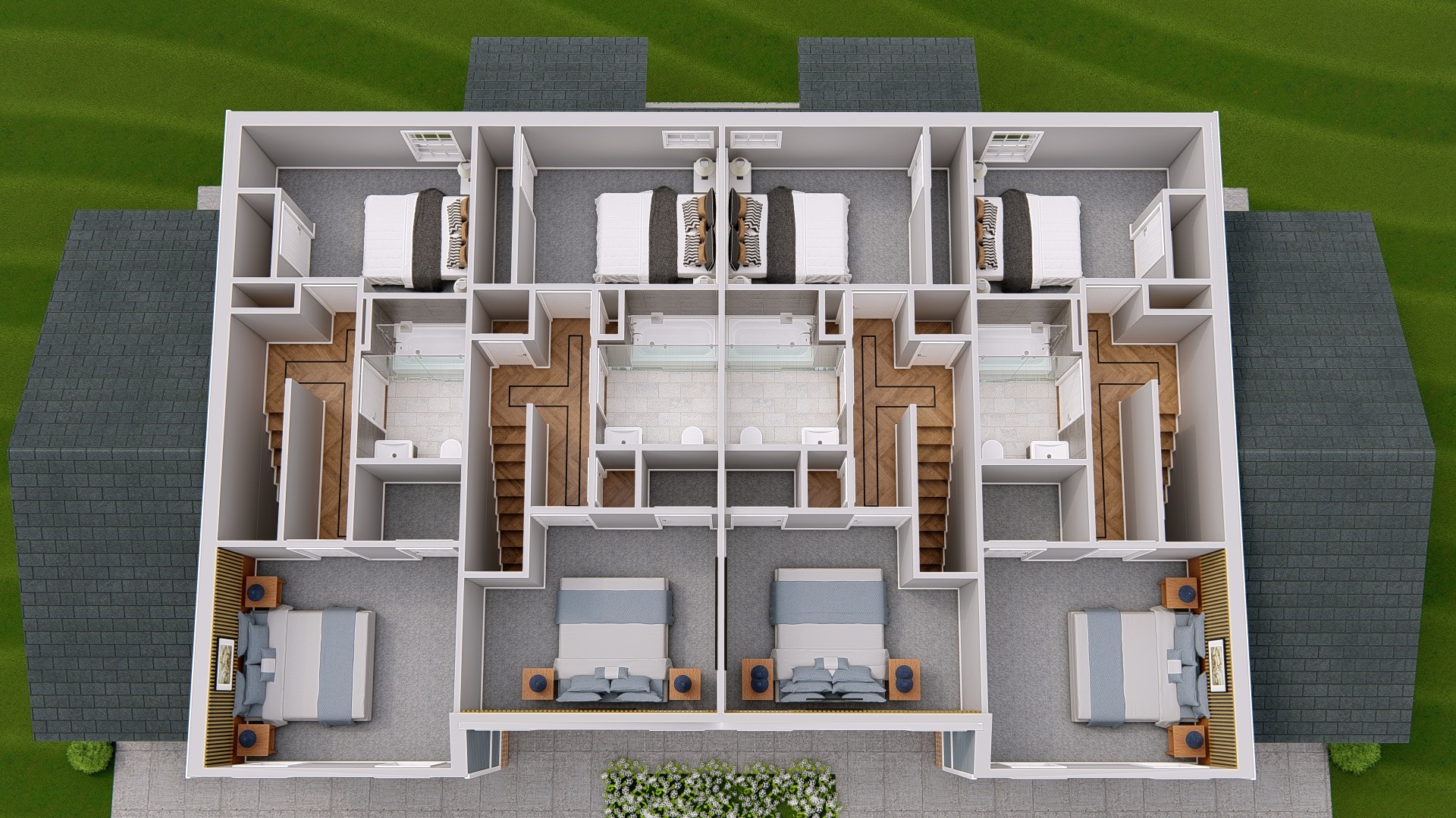 Type 8 upper level axonometric