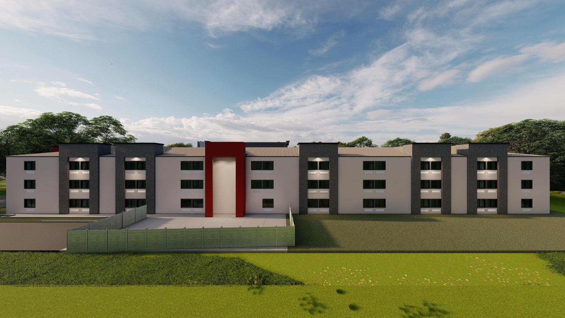Rear elevation rendering