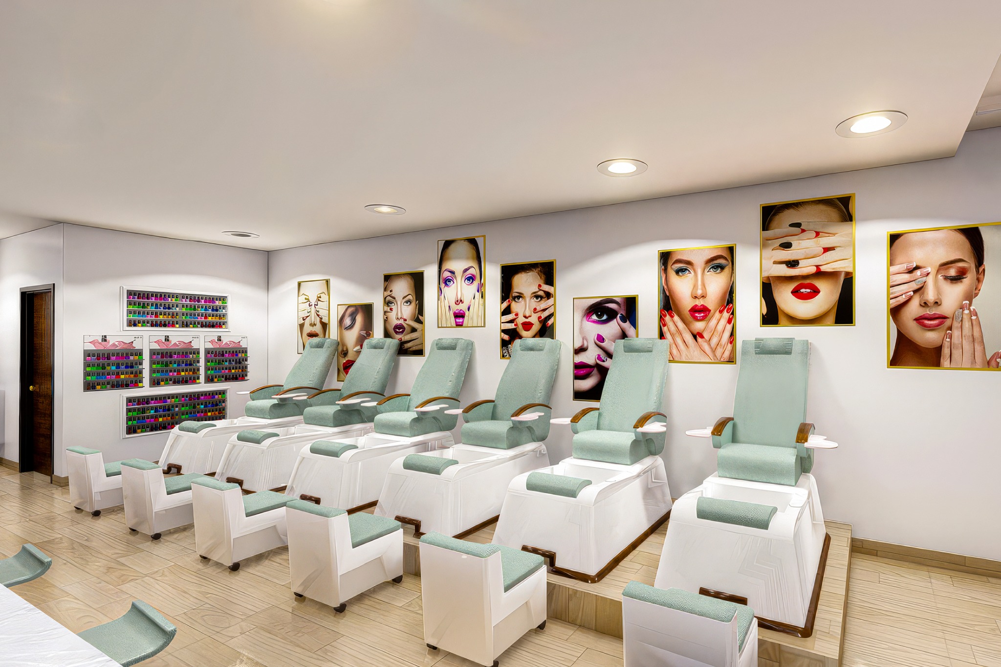 Pedicure seating area