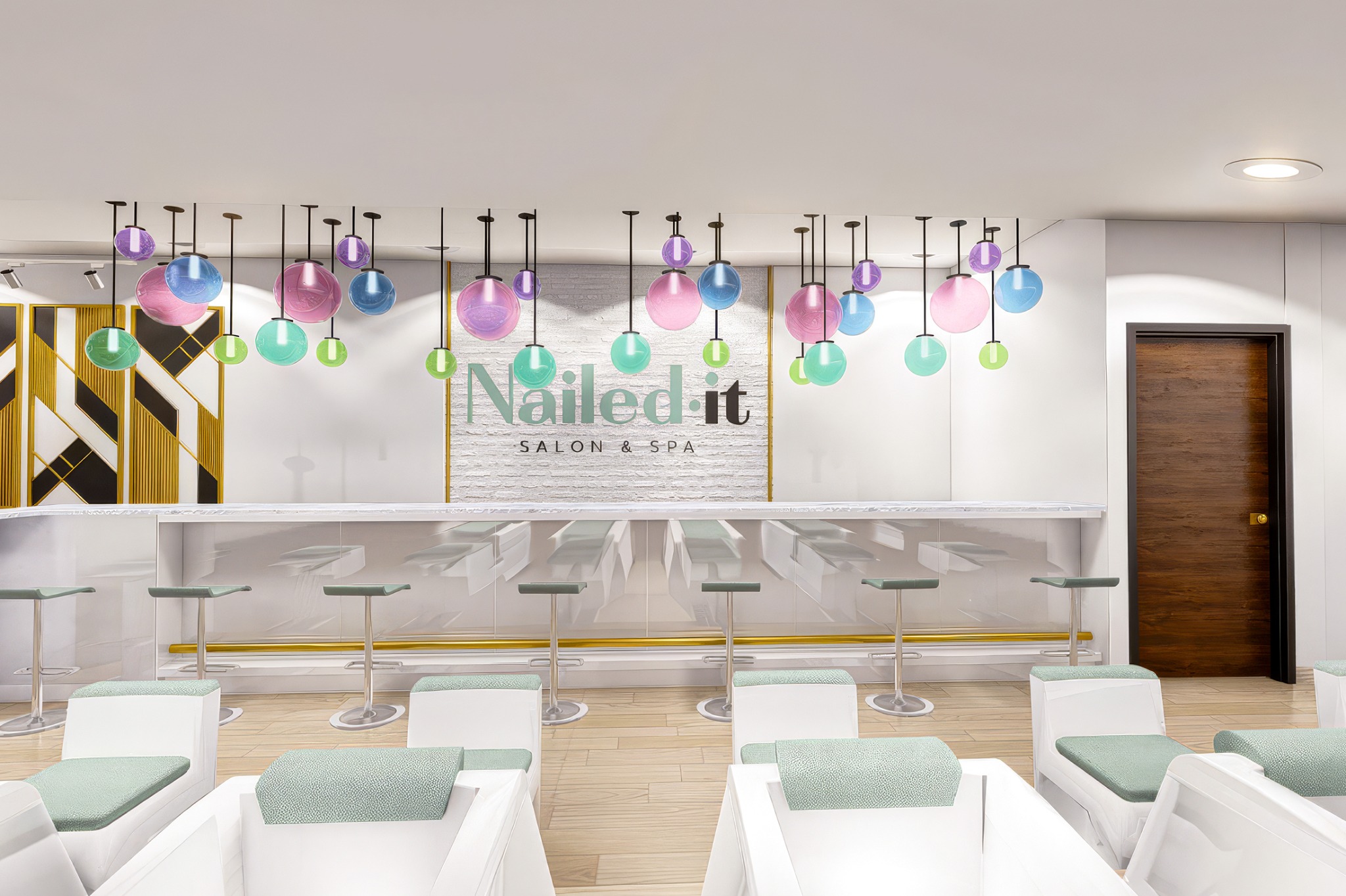 Salon manicure bar
