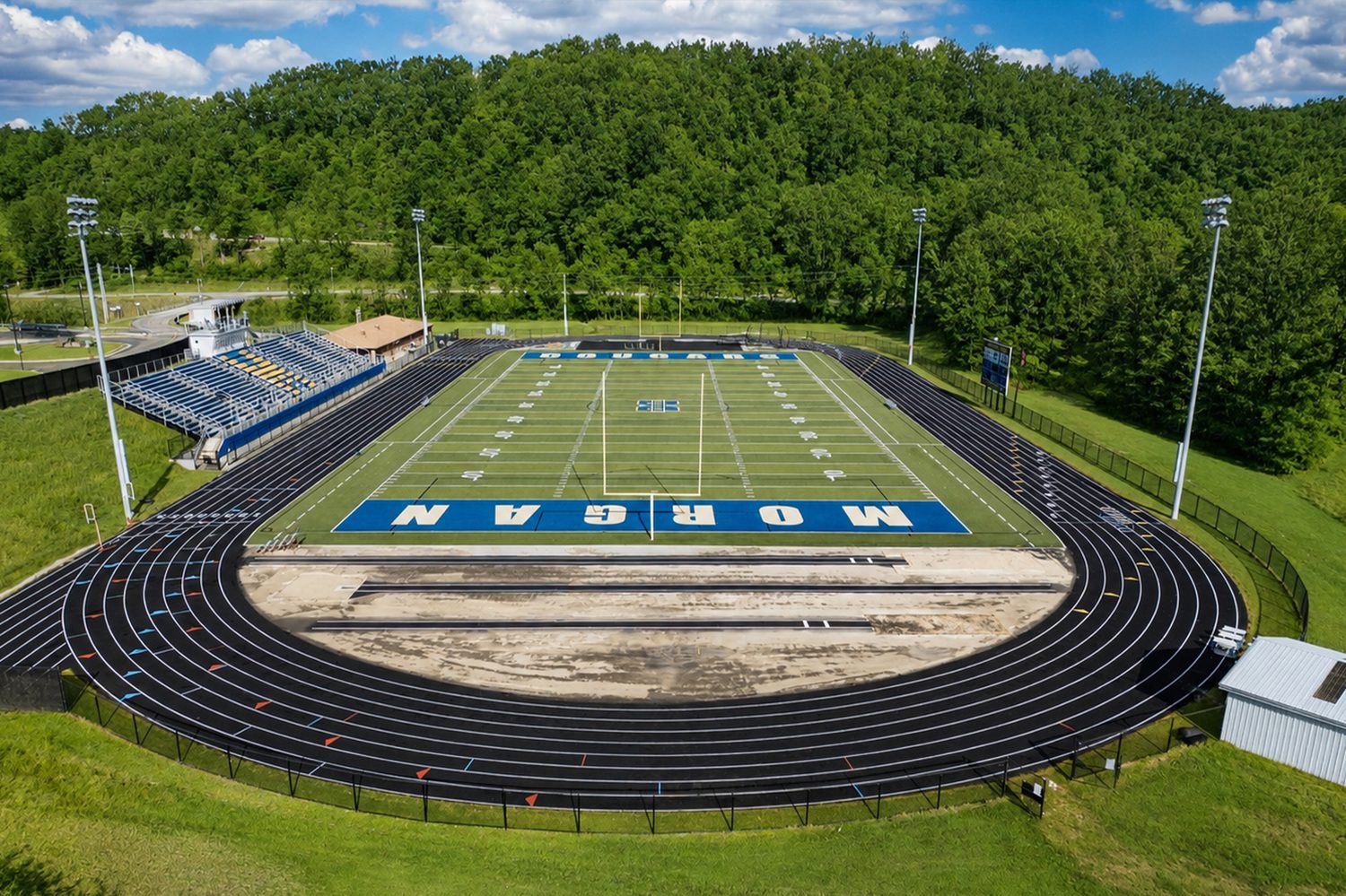 Morgan County stadium angled aerial