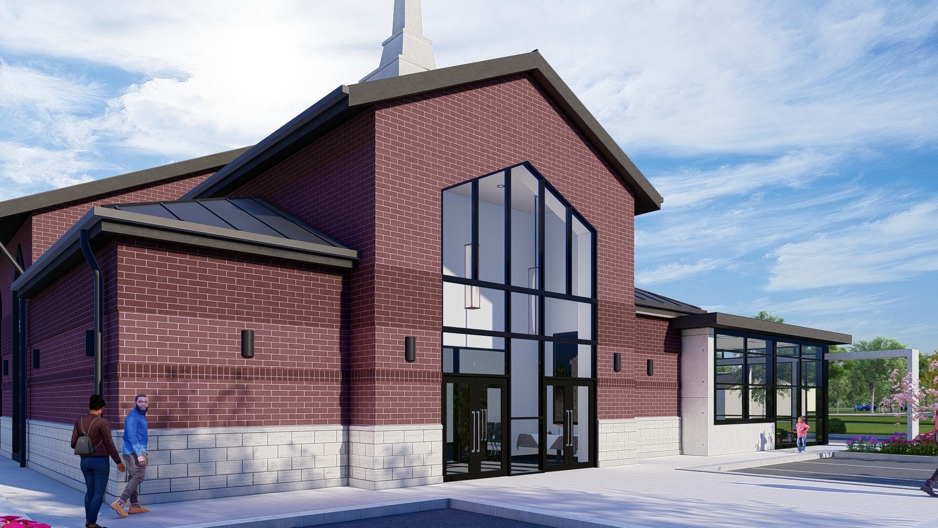 Church entry rendering
