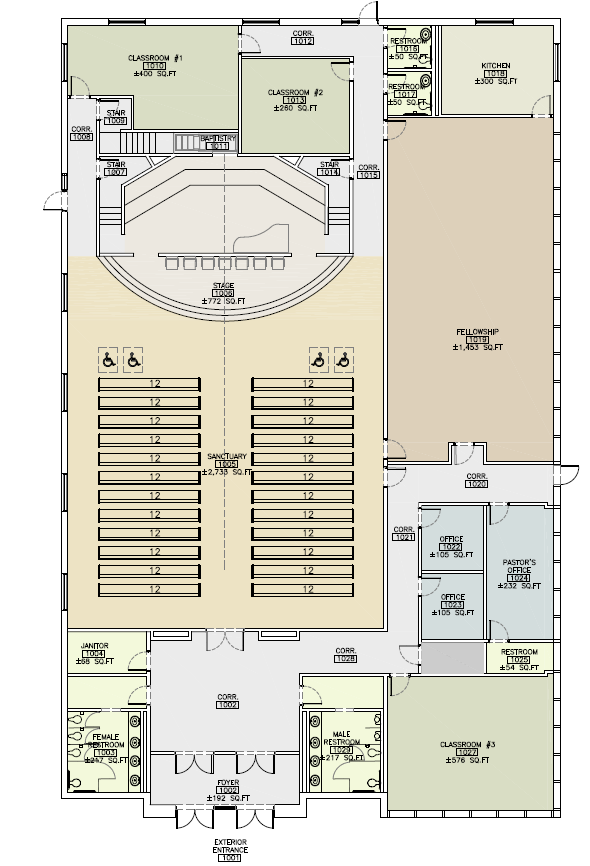 Mount Olives Church of God floor plan