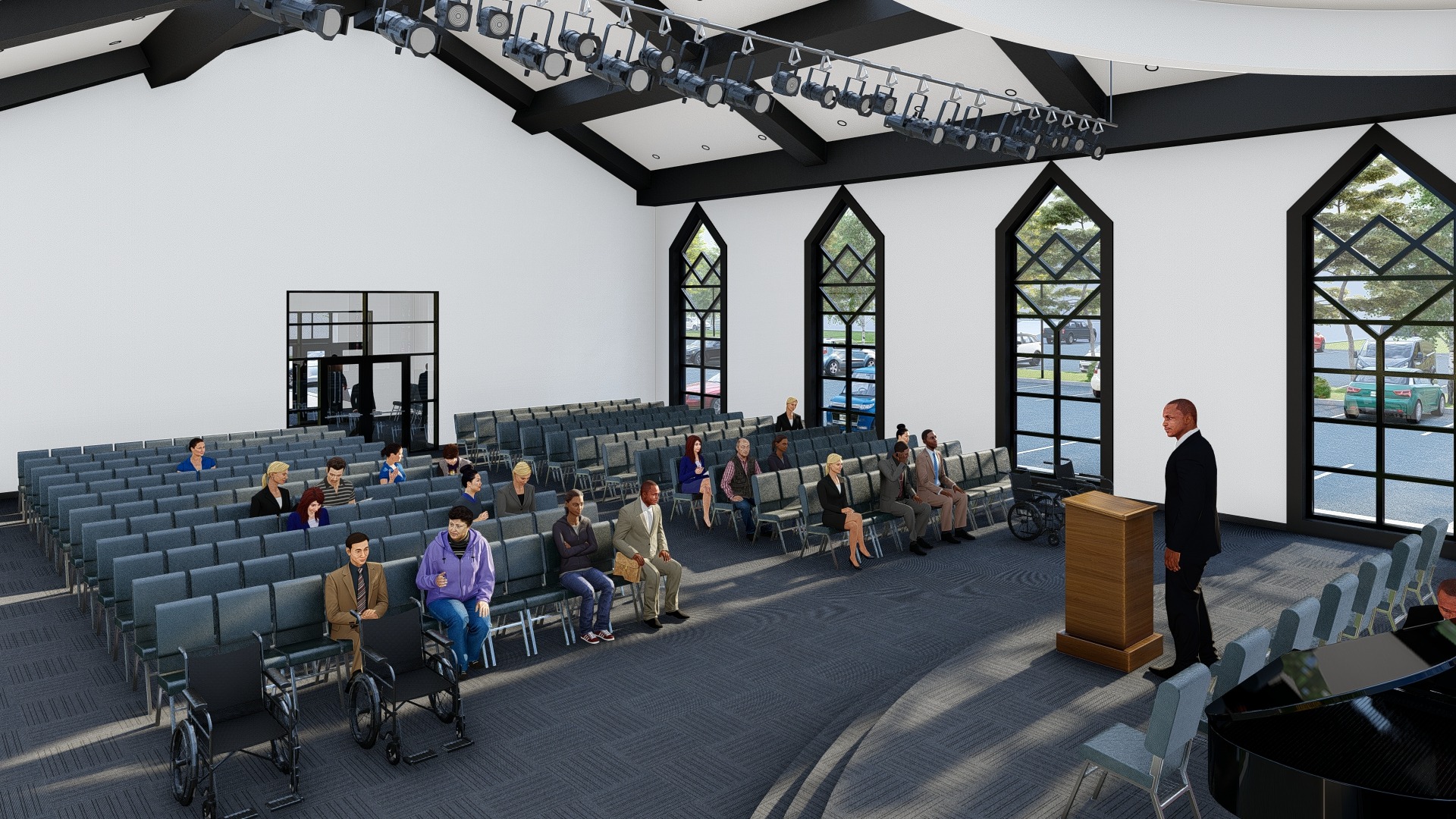 Sanctuary interior rendering