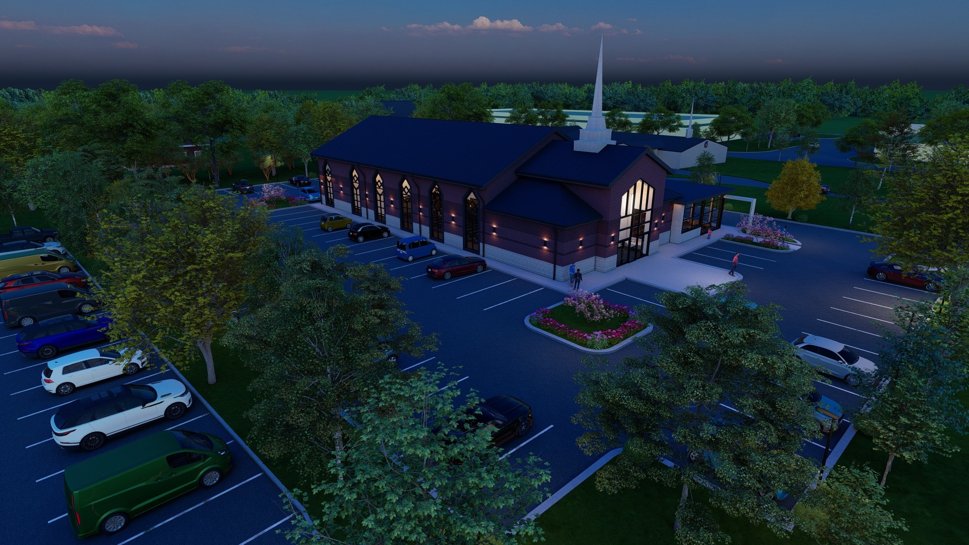 Night aerial rendering