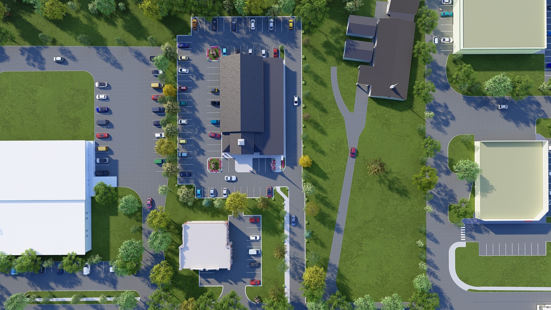 Church side elevation rendering