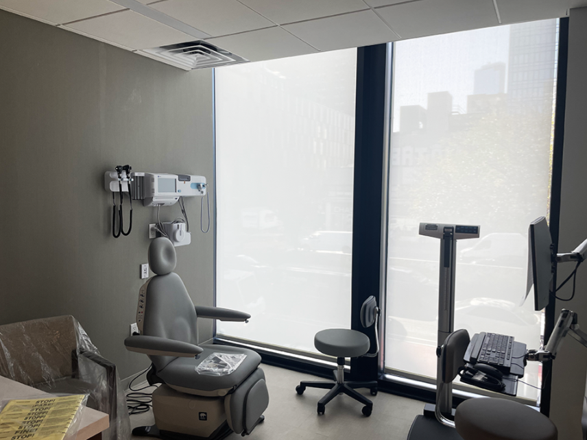 Exam room overlooking Delancey Street