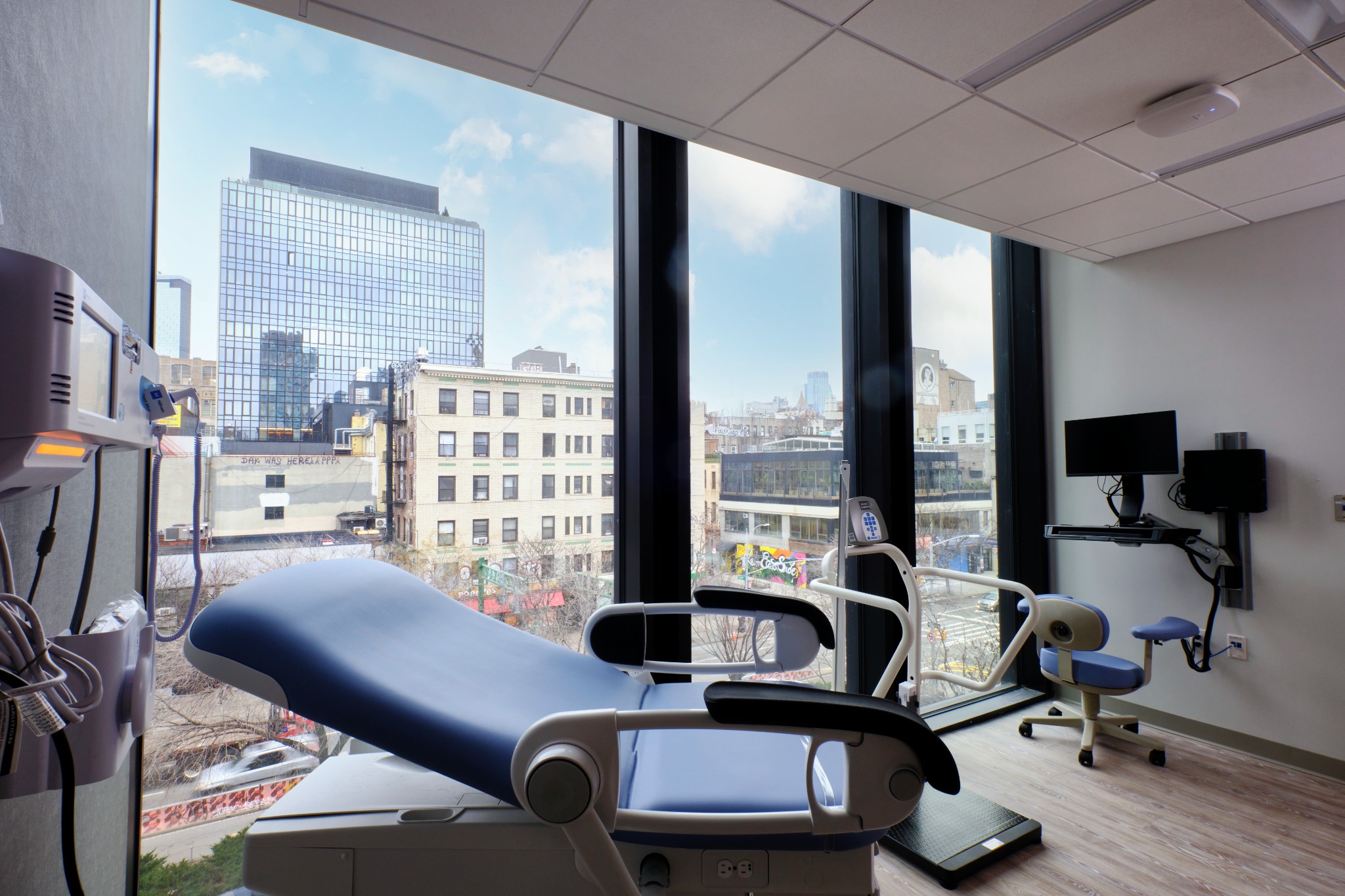 Exam room with Manhattan view