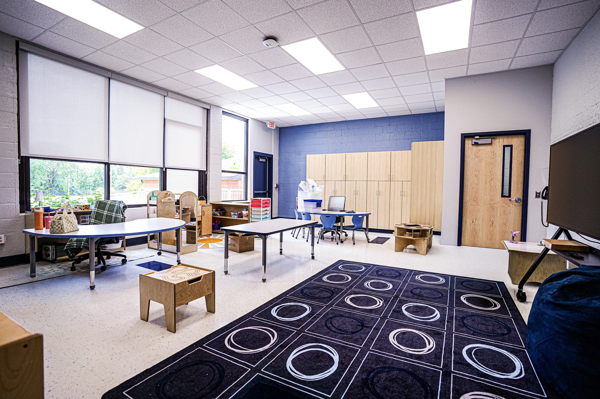 Pre-K classroom with activity areas