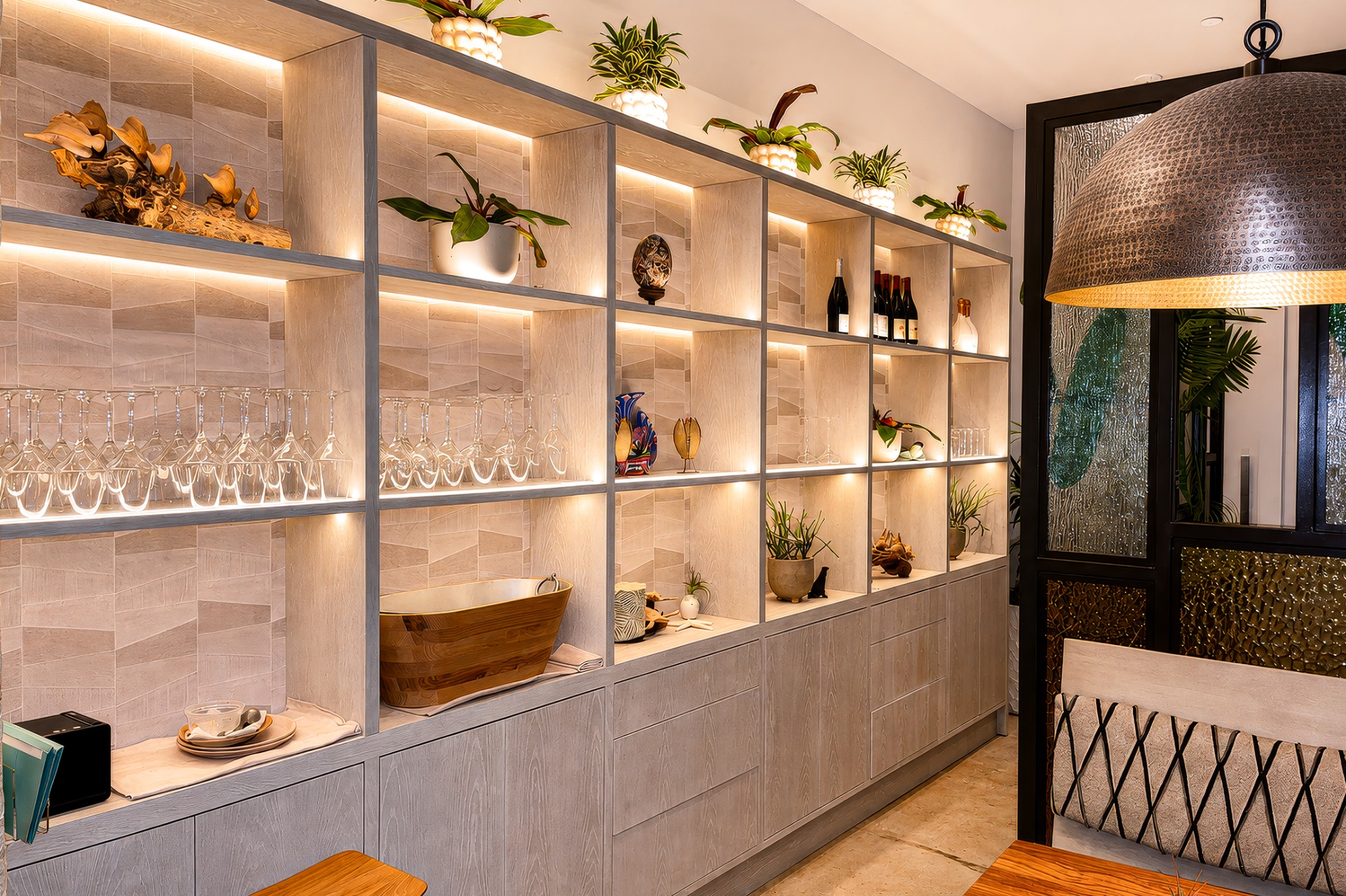 Built-in shelving