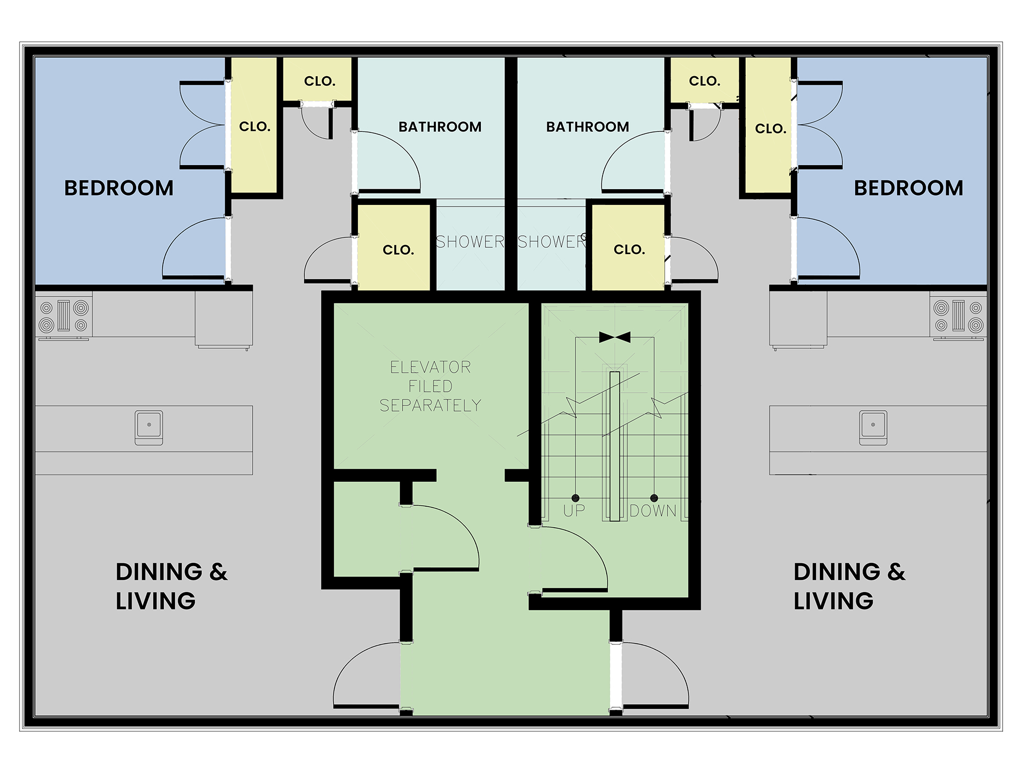Typical residential floor plan